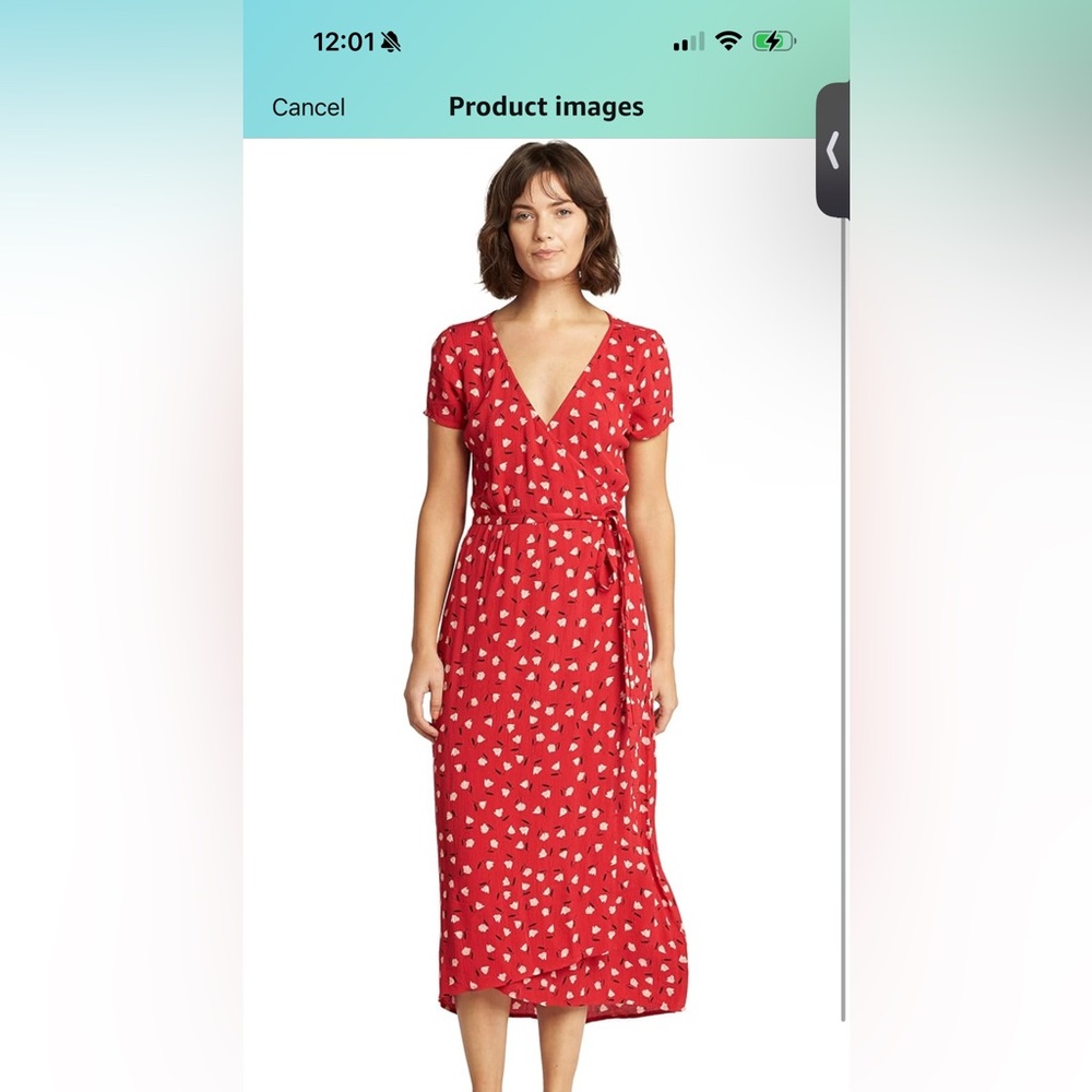 Billabong Red Print Midi Dress